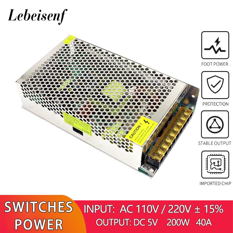 Smps Power Supply - 110/220V AC เป็น DC 5V 40A