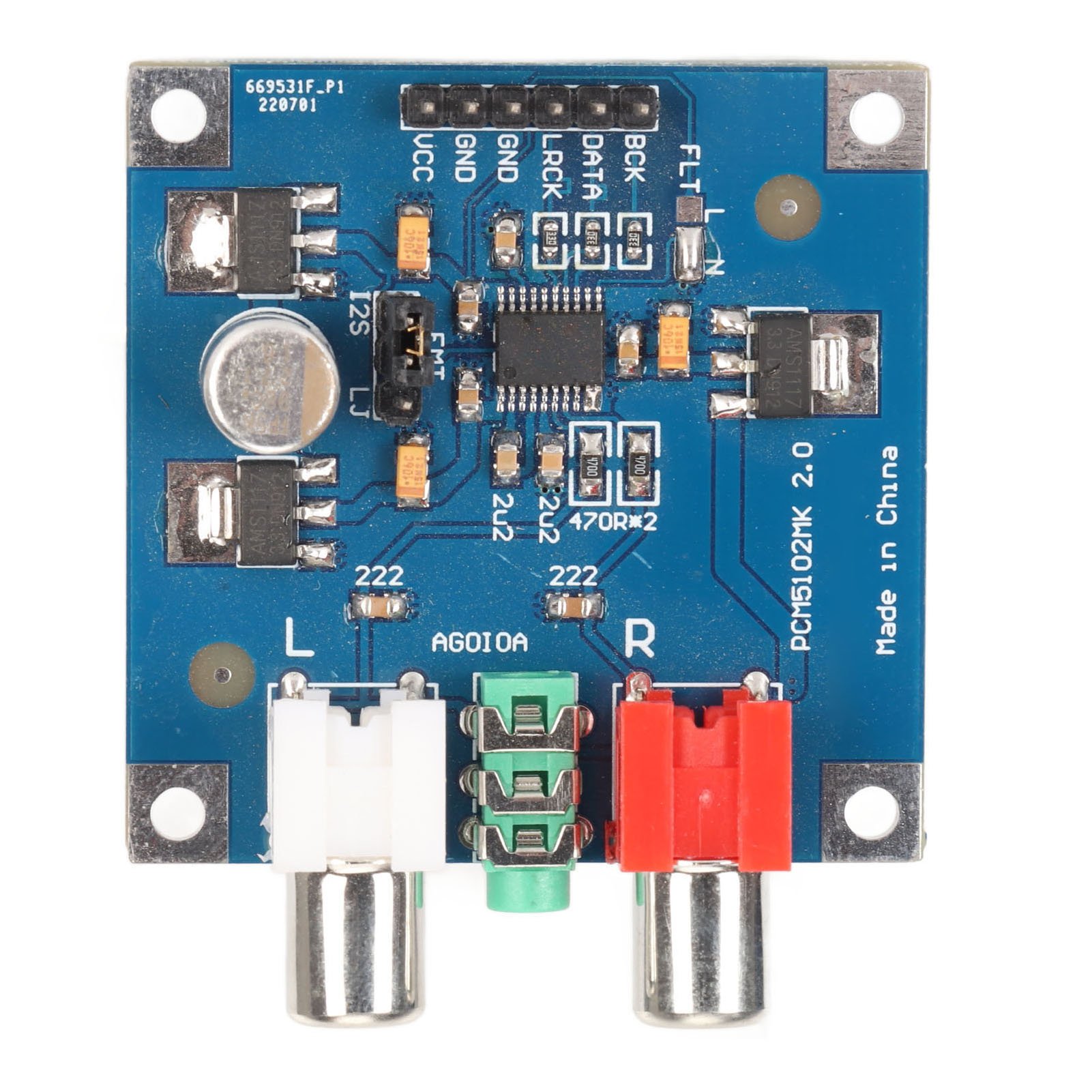 Modular Power Supply - บอร์ดถอดรหัส DAC I2S อินพุต 32 บิต