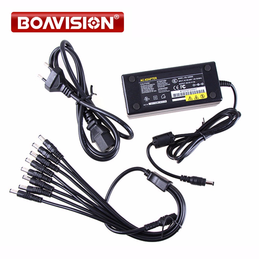 12V 5A 8 พอร์ตกล้องวงจรปิดAC A - Ac Power Supply บทวิจารณ์และราคา