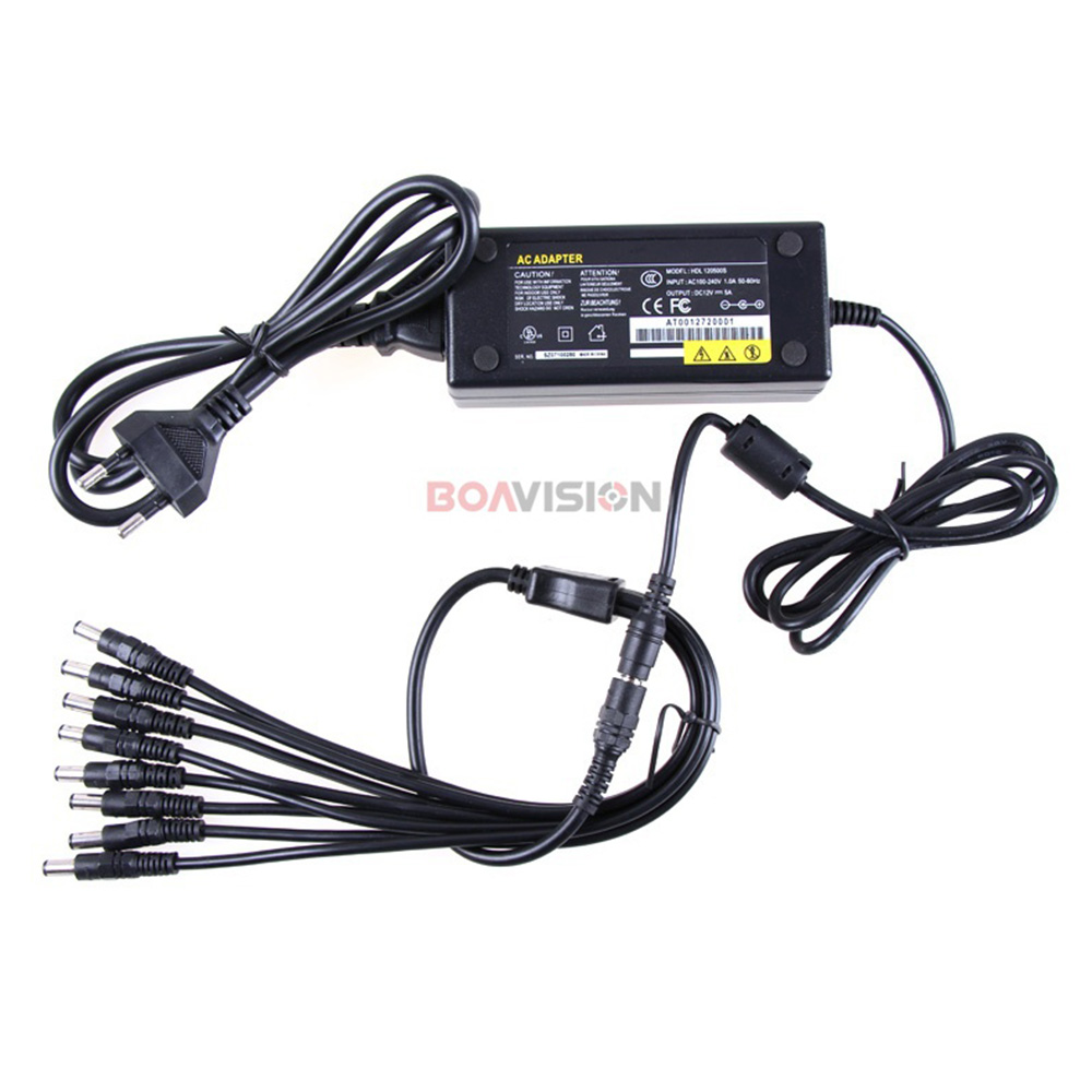 12V 5A 8 พอร์ตกล้องวงจรปิดAC A - Ac Power Supply บทวิจารณ์และราคา