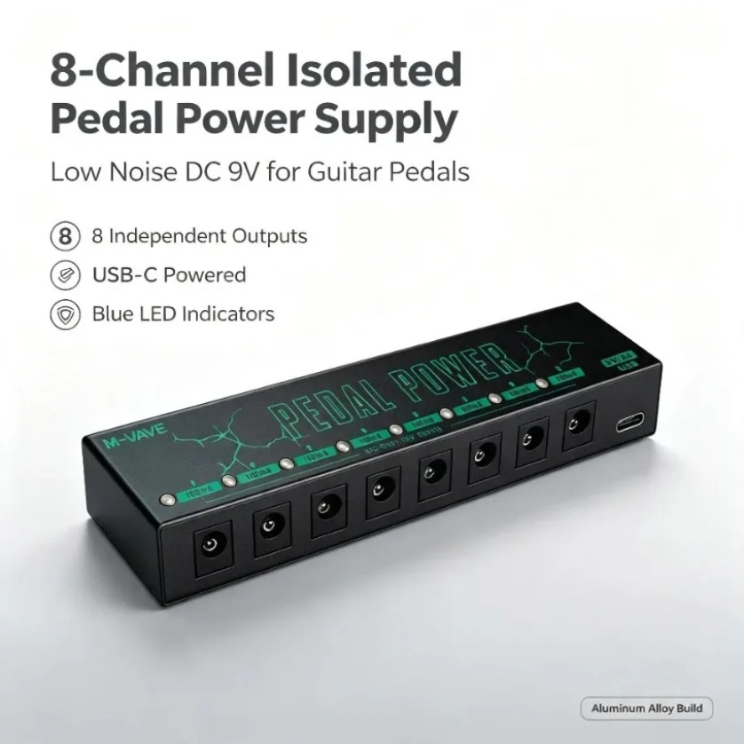 แหล่งจ่ายไฟสำหรับเอฟเฟกต์กีตาร - Power Supply บทวิจารณ์และราคา