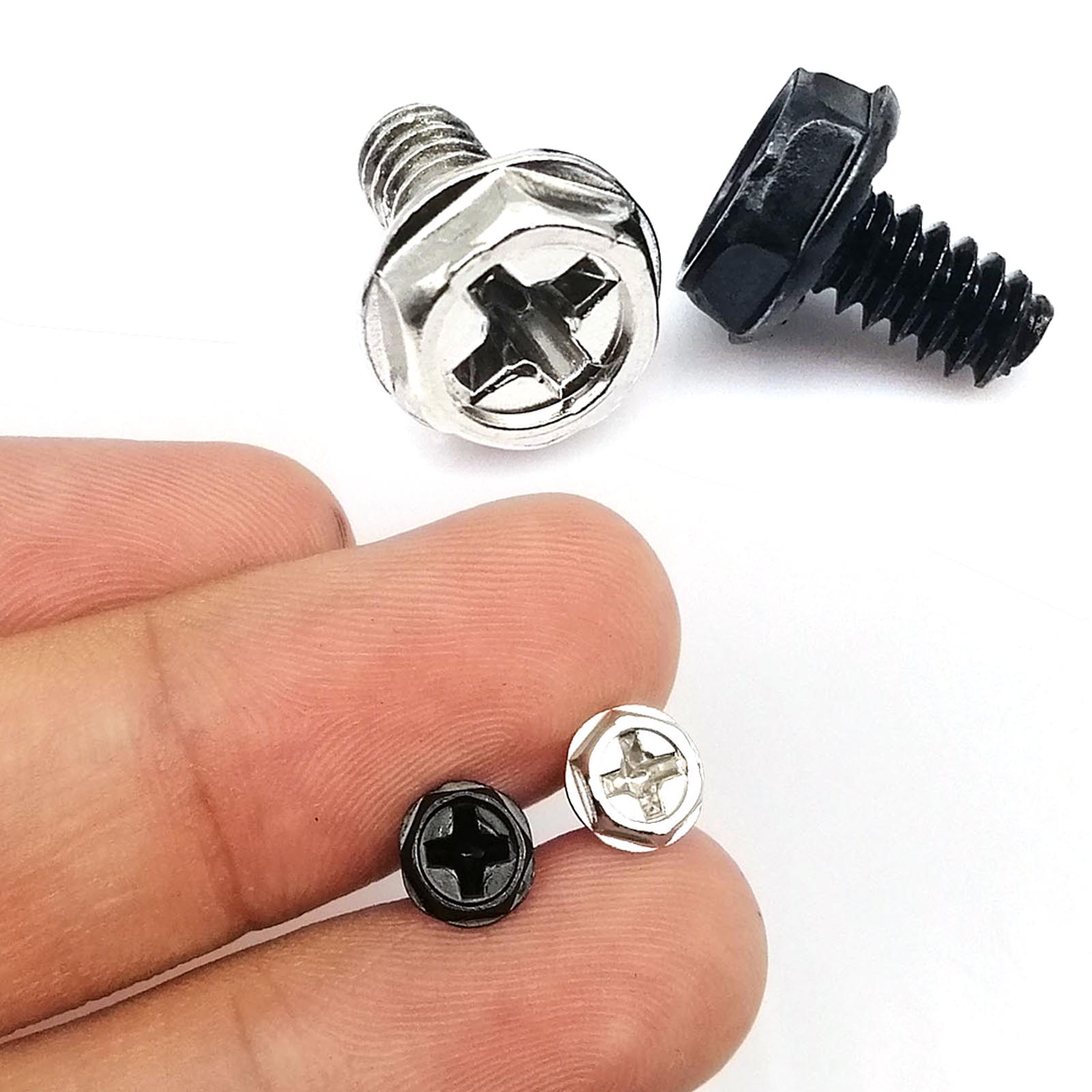 100 ชิ้นสีดําเงิน 6 # -32x5/6/ - Psu Computer บทวิจารณ์และราคา