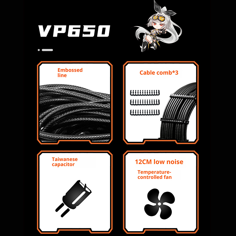 พาวเวอร์เทรน X-GAMERX VP 650W  - Power Supply 650W บทวิจารณ์และราคา